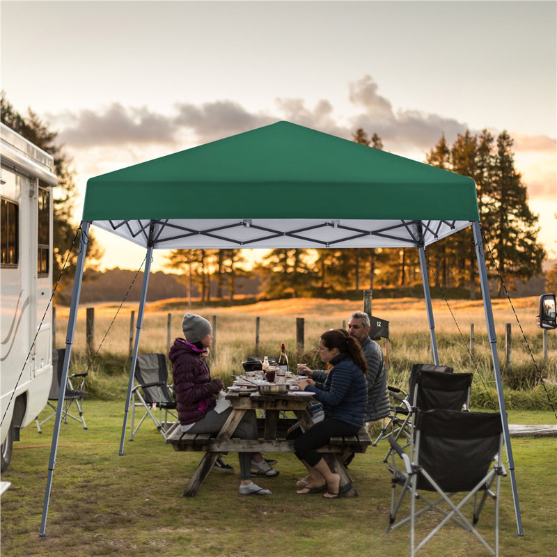 3x3 M Pop Up Canopy Outdoor Tent with Carry Bag, Dark Green