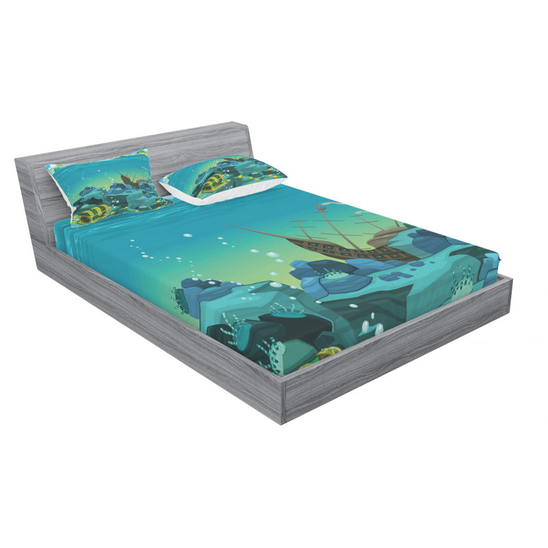 Microfiber Sheet Set, Full/Double Sheet Set+Fitted Sheet + 2 Pillowcases