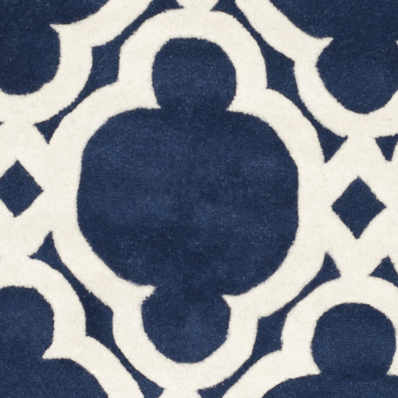 Chatham Hand Tufted Wool Geometric Rug, Round 5'