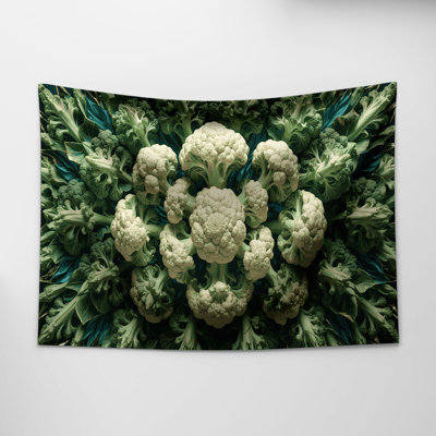 Tapisserie murale légumes chou-fleur Romanesco