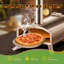 Four à pizza pour l'extérieur avec pierre à pizza rotative et thermomètre intégré
