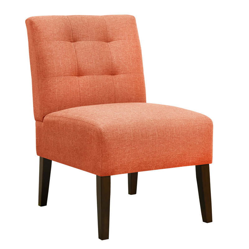 Upholstered Accent Chair, Orange 