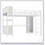 Lit mezzanine en métal avec garde-robe, bureau en forme de L et cubes de rangement pour une utilisation multifonctionnelle, idéal pour les enfants, les adolescents et les adultes-129431918-129431919