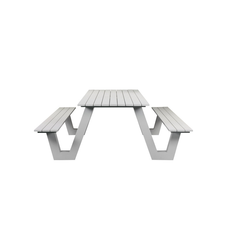 Lukas Outdoor Picnic Table, White
