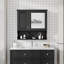 Armoire à pharmacie à miroir de 30 pouces avec tablettes ouvertes, rangement mural avec portes et miroir, tablette réglable, armoire de rangement pour salle de bain au-dessus de la toilette