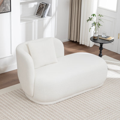 Chaise longue rembourrée en fausse fourrure