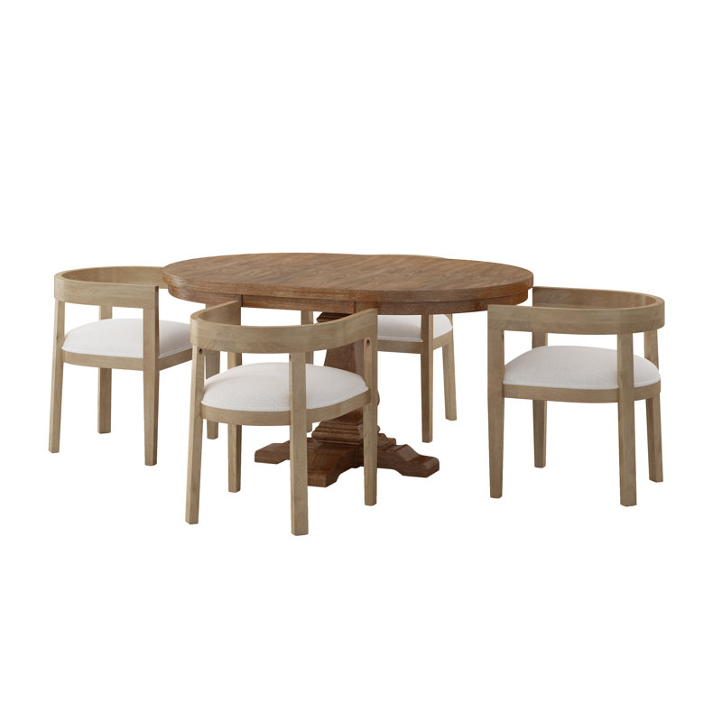 Anbut 4 - Person Extendable Pedestal Dining Set