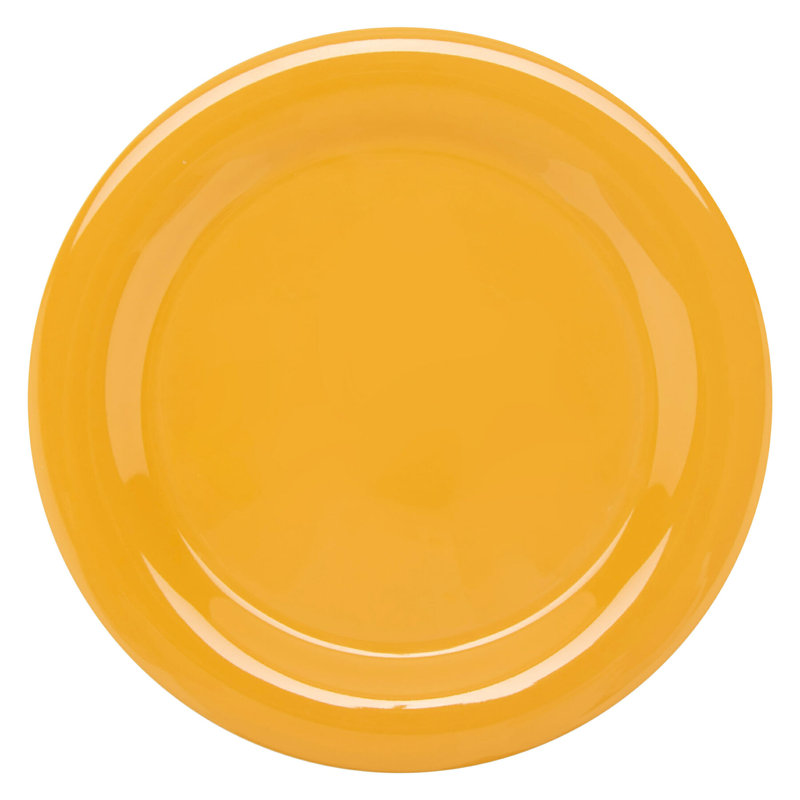Assiette plate de qualité commerciale GET, 9 po, (ensemble de 12), Jaune