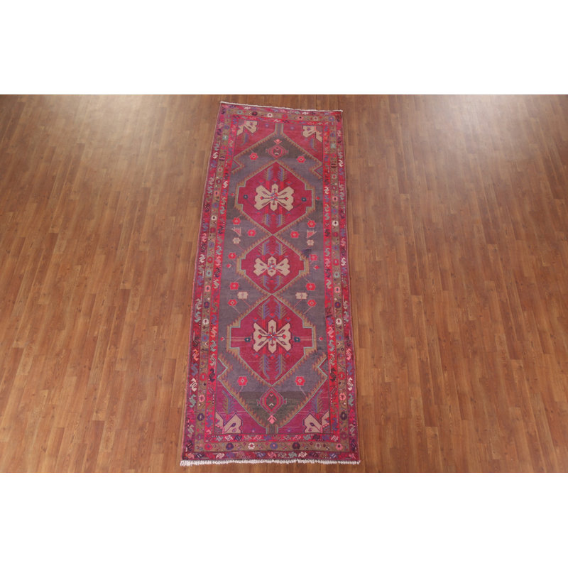 Tapis de couloir géométrique traditionnel 4x11