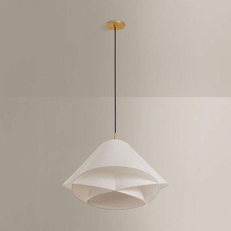 Luminaire suspendu 1 lumière Troy Lighting Edna, 15W, H 144 po x l 25,25 po x P 25,25 po