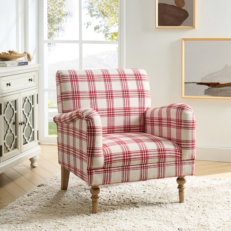 Fauteuil Ariana, Lin écossais rouge
