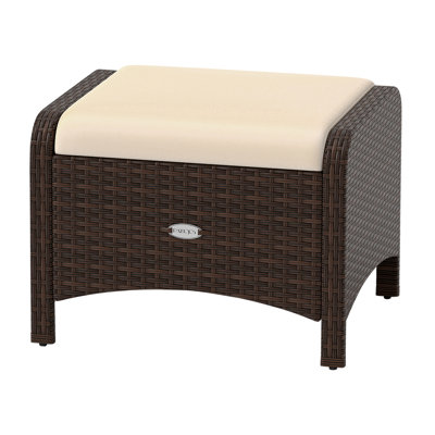 Wicker Outdoor Ottoman