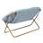 Folding Double Saucer Chair With Steel Frame-1185112906