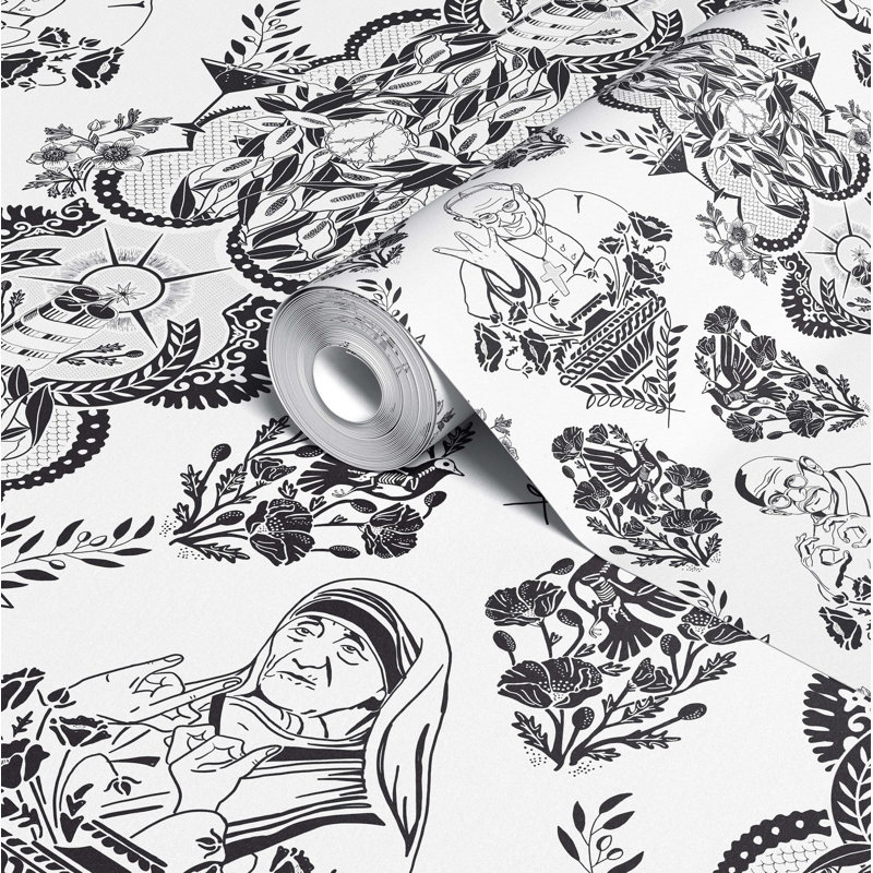 Papier peint Real Ones, Blanc / noir
