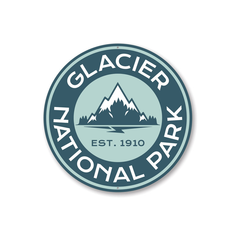 Panneau en aluminium Glacier National Park, H 18 po x l 18 po x P 0,06 po