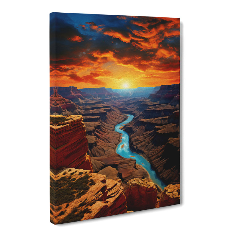 Grand Canyon Digital Art - Wrapped Canvas, 76cm H x 50cm W x 3cm D