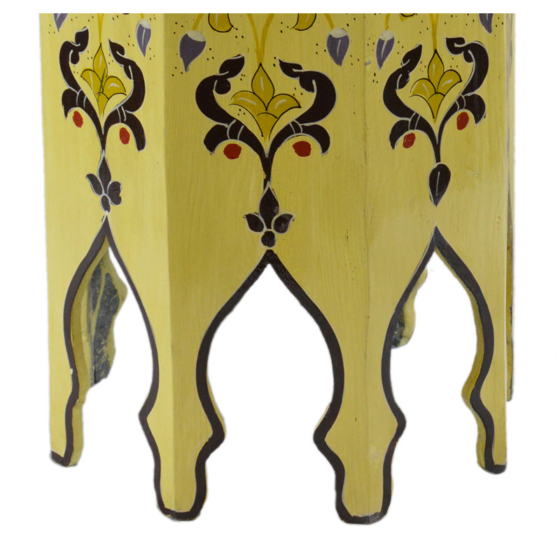 Handmade Moroccan Tall Table Light Yellow