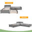 L-shaped Platform Bed with Trundle and Drawers-1847802569