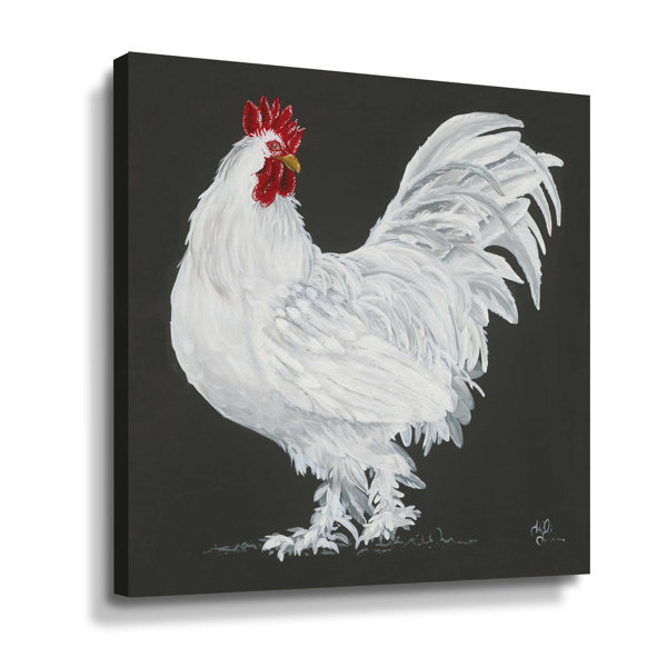 ArtWall Rooster Framed On Canvas Painting | Wayfair