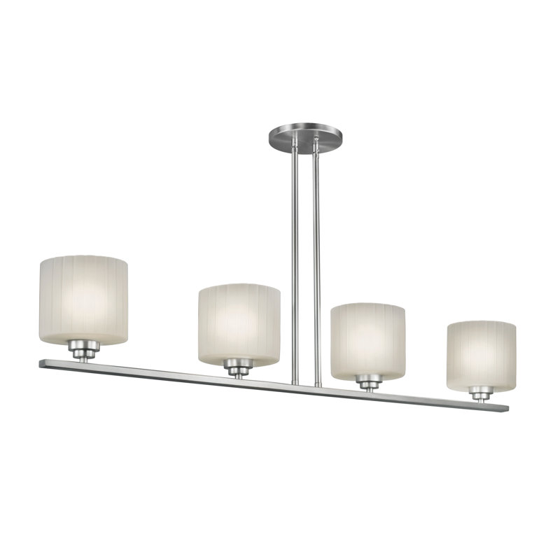 Stapleford 4 - Light Brushed Nickel Kitchen Island Pendant
