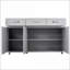 Buffet avec 3 portes et 3 tiroirs | Armoire de rangement en panneau de fibres à densité moyenne gris ardoise E1 | Contemporain | Chambre à coucher