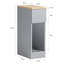 Mikhaela 1 Drawer Bedside Table-184159765