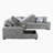 Odesser 4-Piece Chenille Sectional Sofa Sleeper with Chaise-1606937375-1606937372