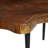 Loucks Teak Wood Handmade Live Edge 3 Tier Side End Brown Accent Table with Black Base