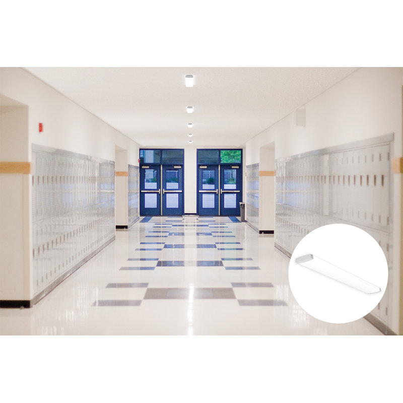 48" White Glass LED Commercial Strip Light