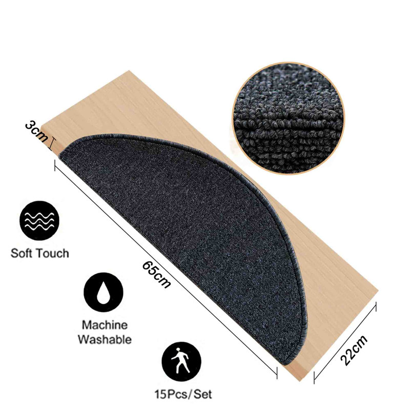 Non-Slip Stair Tread, Dark Grey