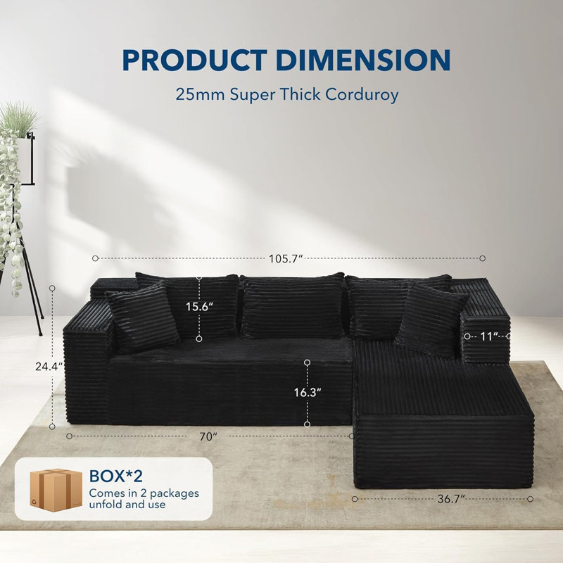 3 Seater Sofa, Black