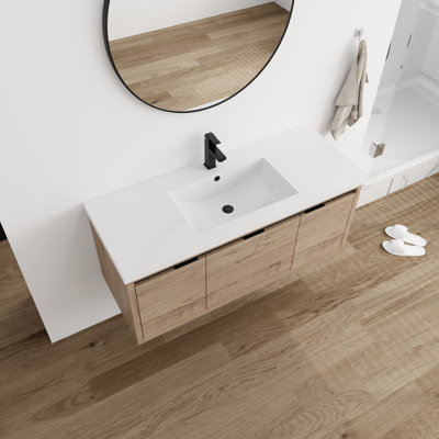 Meuble-lavabo simple avec comptoir 47,54 Wicham