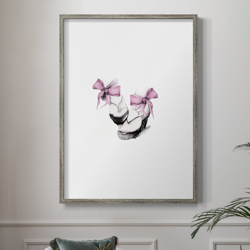 Platform and Bow Framed Print - Solid Wood 51167, 11" H x 9" W