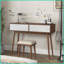 Table basse à pieds en bois rustique avec panneaux sculptés, rangement pour couloir et amp; Salon, conception robuste