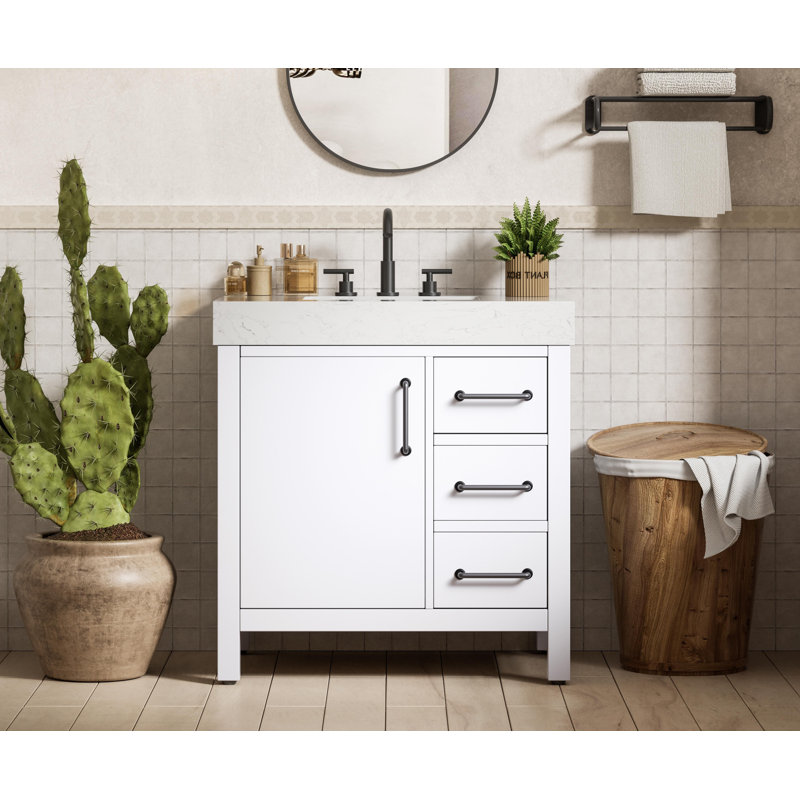 Meuble-lavabo simple 32 po_Traditional_VF60632, Blanc