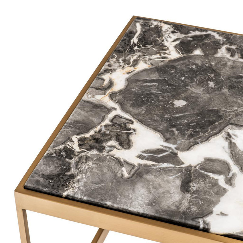 La Quinta Coffee Table, Gray, Gold