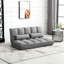 Chaise de lit convertible convertible - Canapé pliant gris, dossier réglable et 2 coussins, peu encombrant, construction convertible et construction
