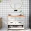 Bois massif traité avec meuble-lavabo vidaXL-113011752