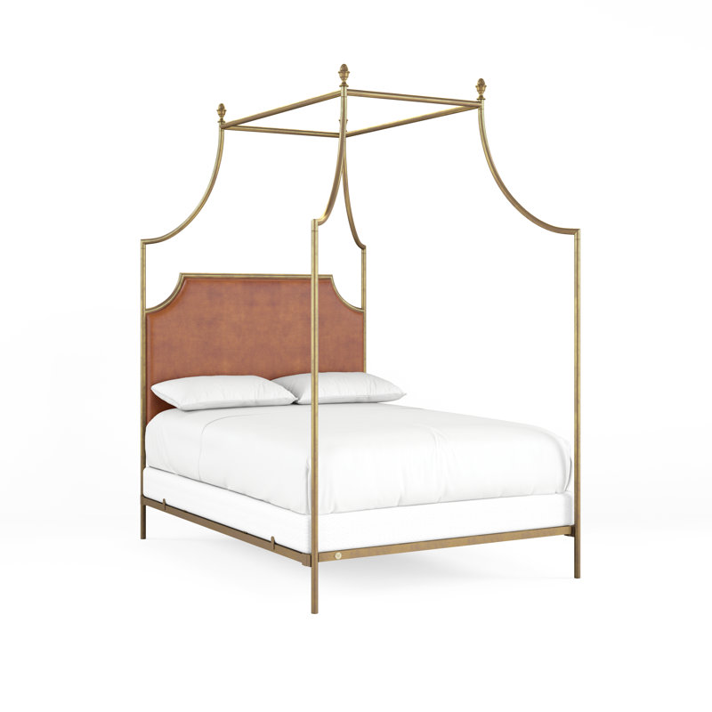 337 Flying Arch Canopy Bed | Complete Canopy, Queen, Vintage Gold/Copper