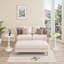 Petite table de bout ronde en métal, table de chevet vintage pour petits espaces, tables d'appoint modernes, tables basses pour salon, chambre à coucher, coins, patio - blanc