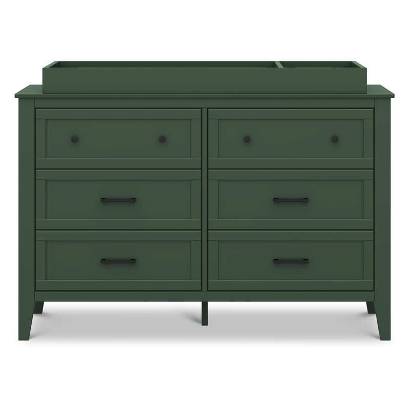 davinci charlie 6-drawer double dresser forest green Beau Wooden dresser