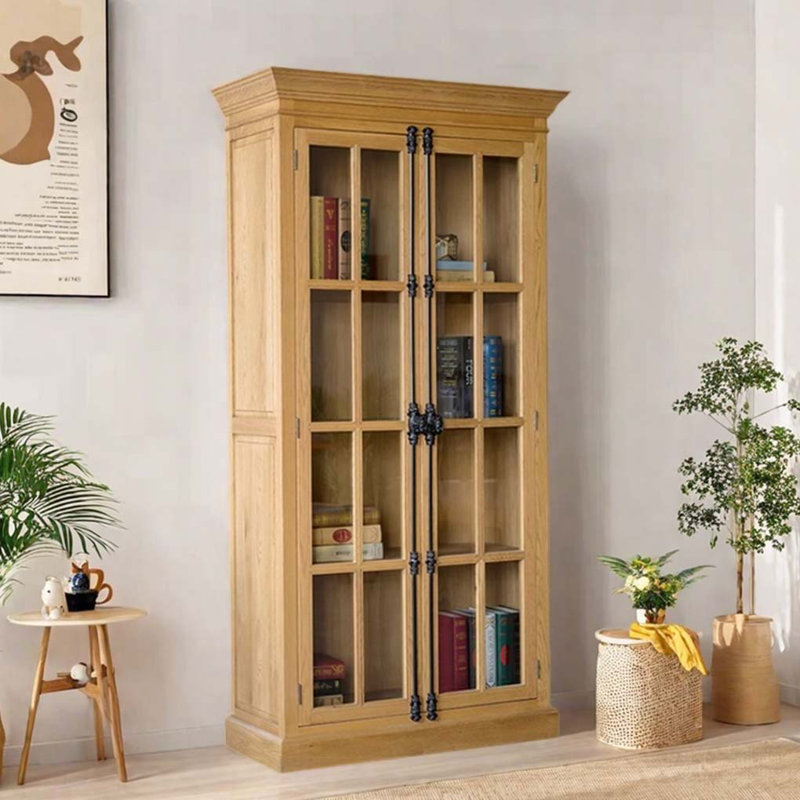Old style solid wood bookcase
