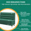 Ensemble de 2 bancs rembourrés en similicuir vert
