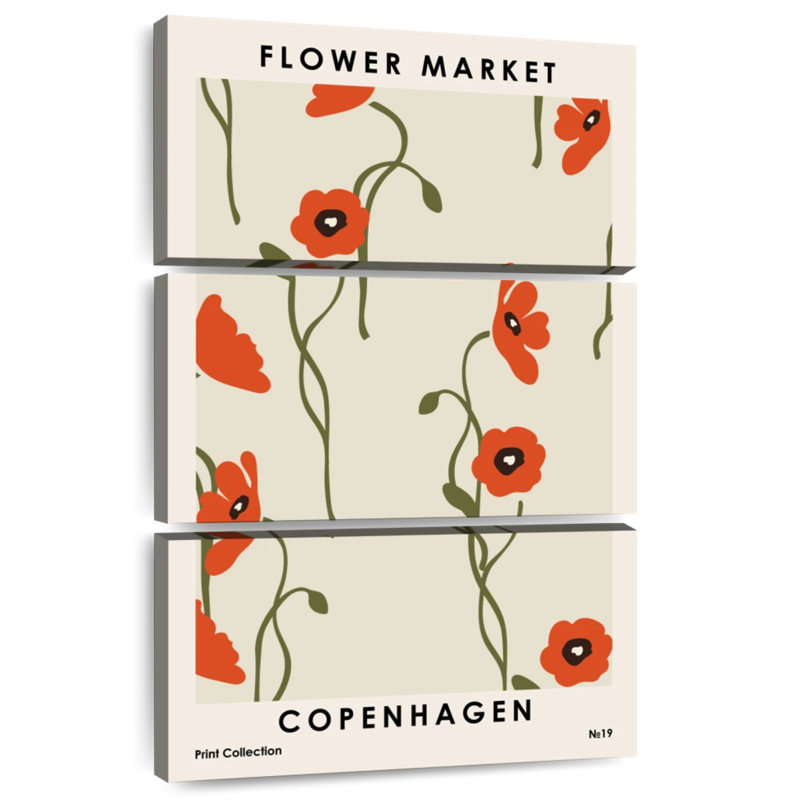 Harnek Flower Market Copenhagen, H 74 po x l 48 po