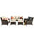 Lovall Wicker 8 - Person Patio Conversation Set with Cushions-2129882368