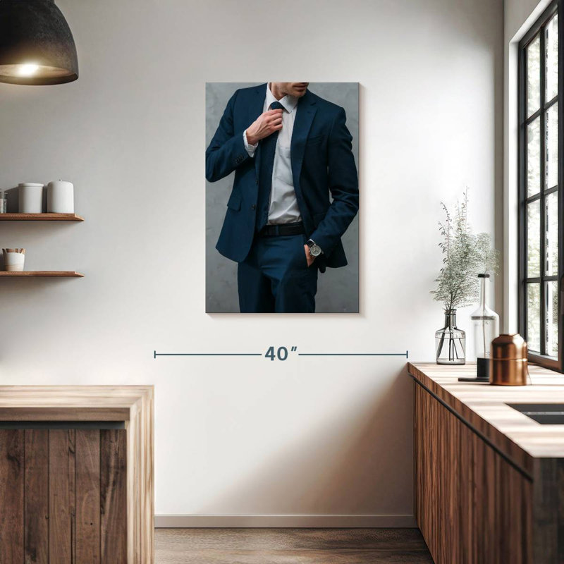Shuttleworth Man Wearing Suit, 36" H x 24" W