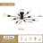 Dushka 8-Light 30.12'' Dimmable Sputnik Sphere  Modern Linear Chandelier Semi Flush Mount Ceiling Fixture-130640075