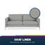 Broche 3 Seater Linen Sofa