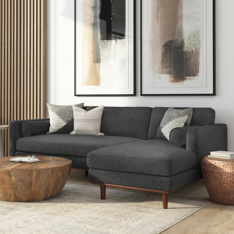 Morrison - Canapé modulaire droit - Gris anthracite, Gris foncé