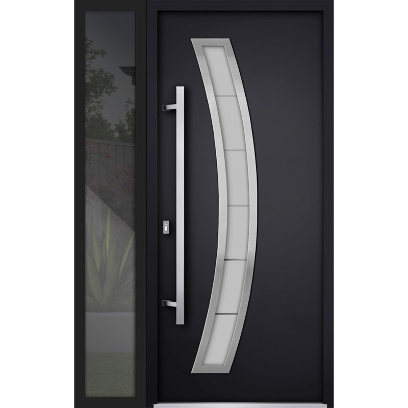 Deux 80 po, H 80 po x l 48 po x P 3,25 po, S'ouvre à gauche vers l'intérieur, Noir